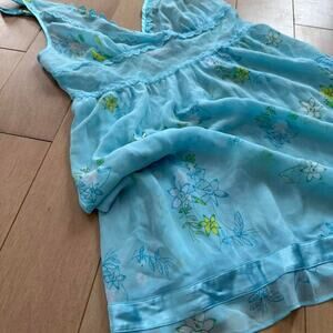 Victorias secret blue floral nightgown Size S